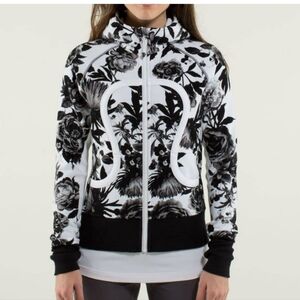 lululemon athletica Monochrome Floral Zip-Up Hoodie